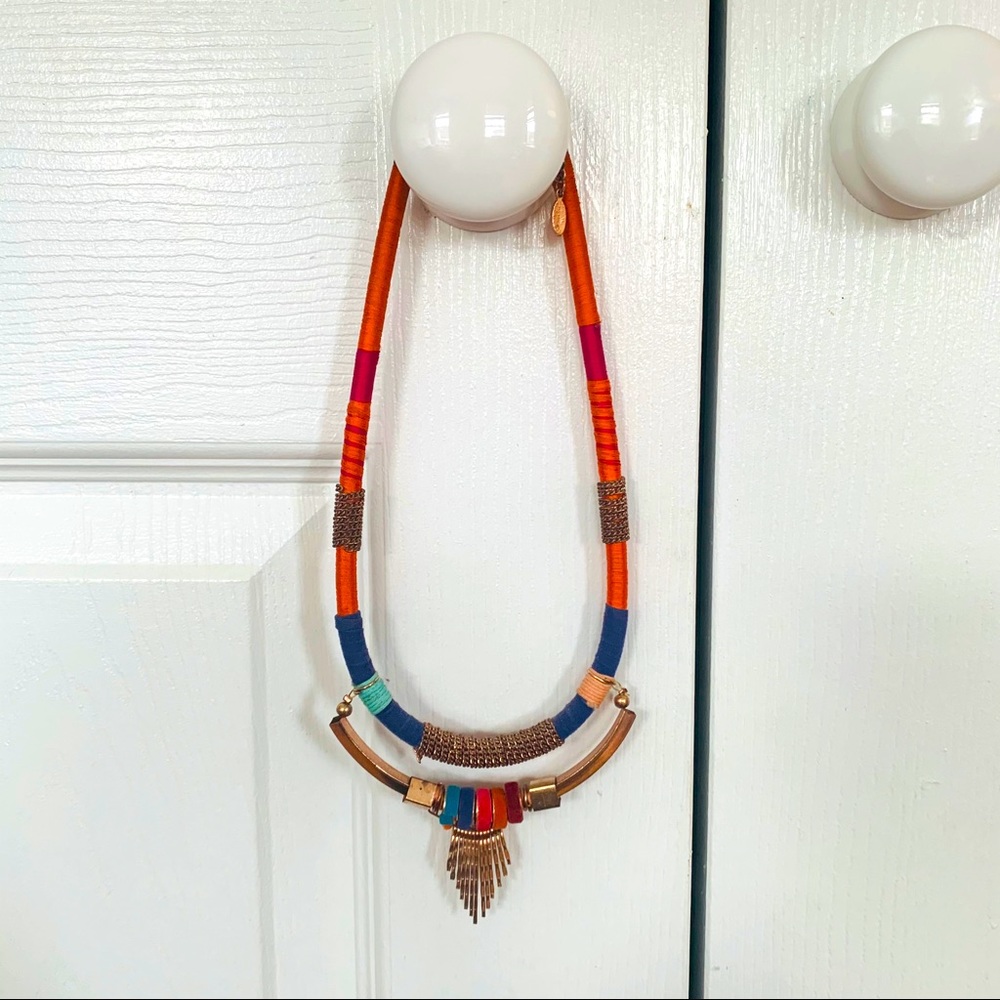 Multi-colored statement necklace
